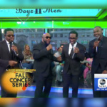 Brian McKnight performs with Boyz II Men on Good Morning America